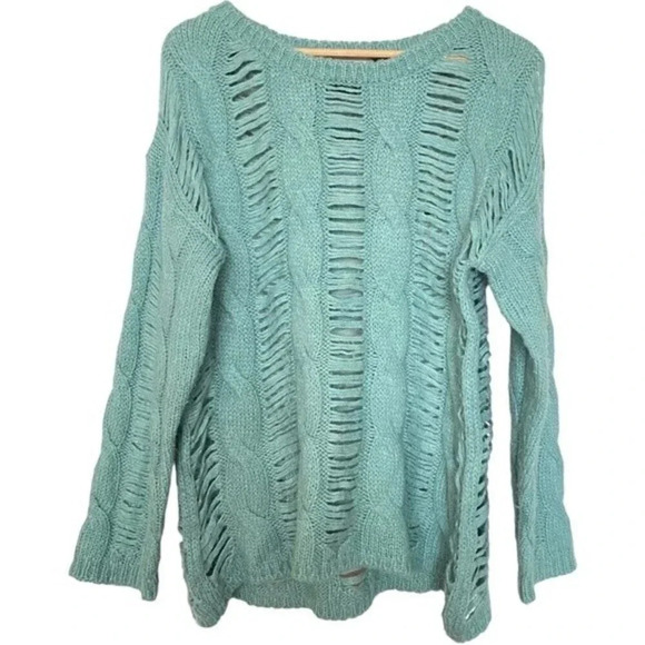 Stella McCartney Cable Knit Distressed Sweater Oversized - Picture 2 of 10